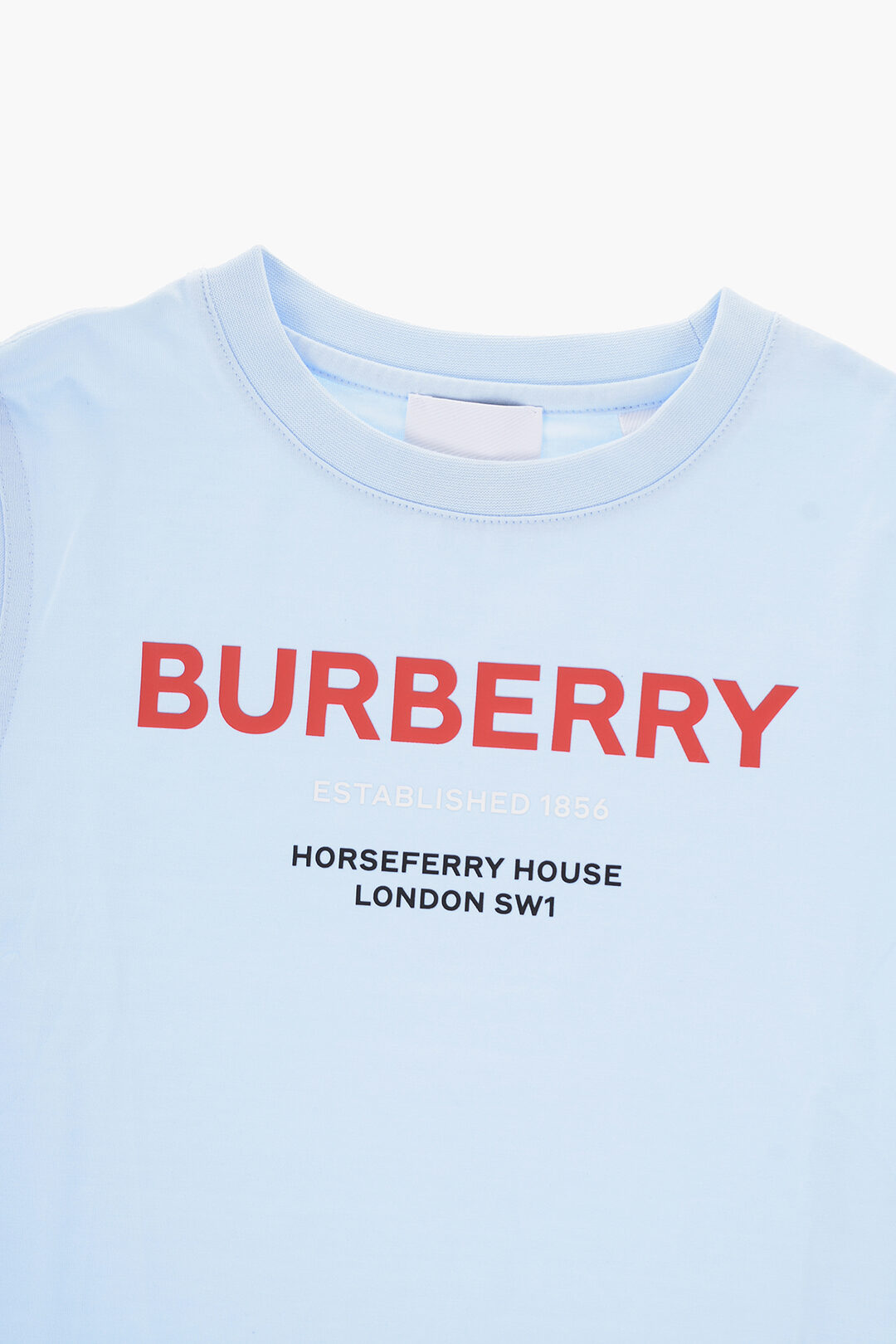 Burberry KIDS Solid Color CEDAR Crew-neck T-Shirt with