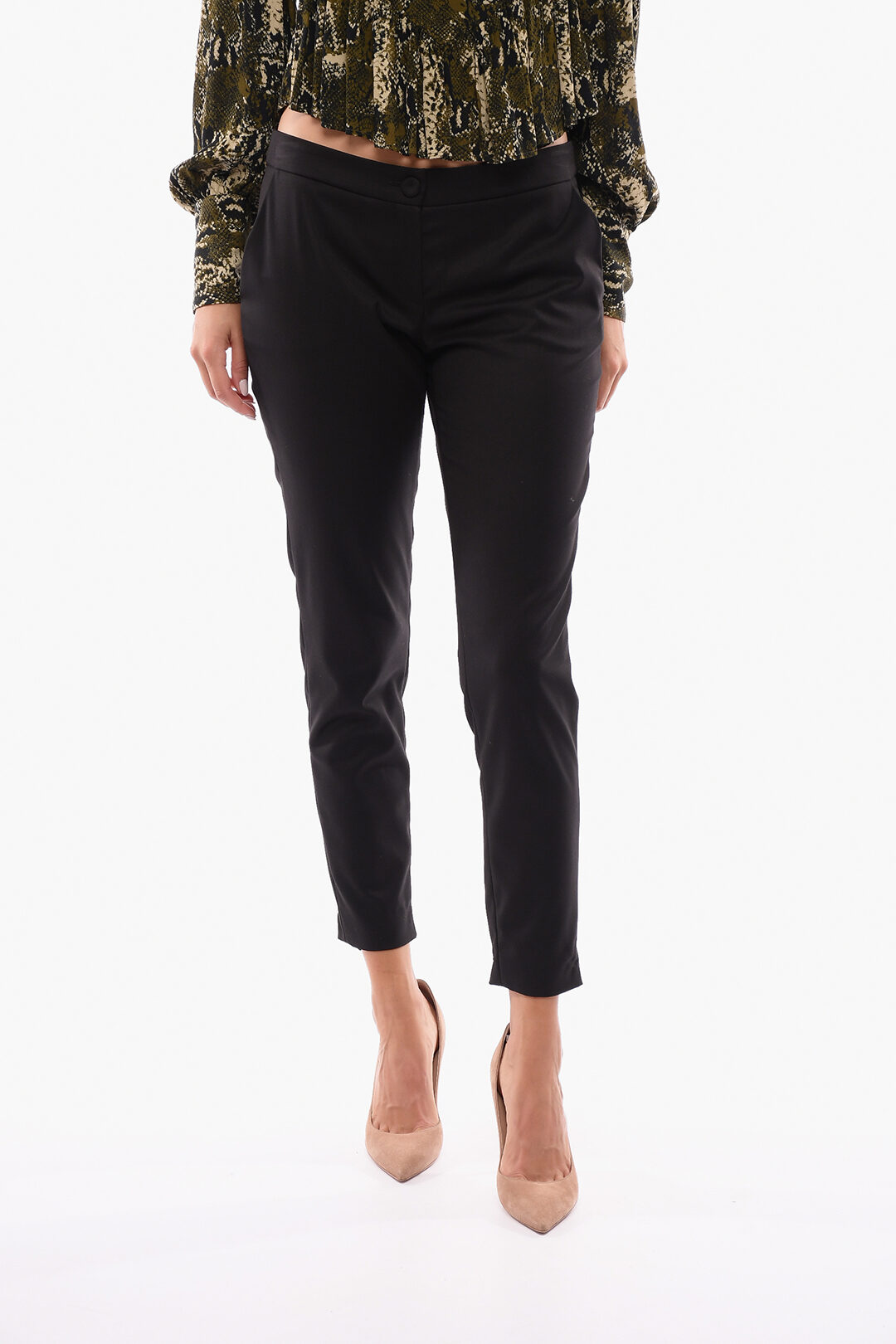 Versace Wool Cigarette Pants with Pleats men - Glamood Outlet