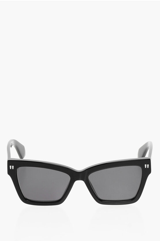 Off-white Solid Color Cincinnati Wayfarer Sunglasses In Black