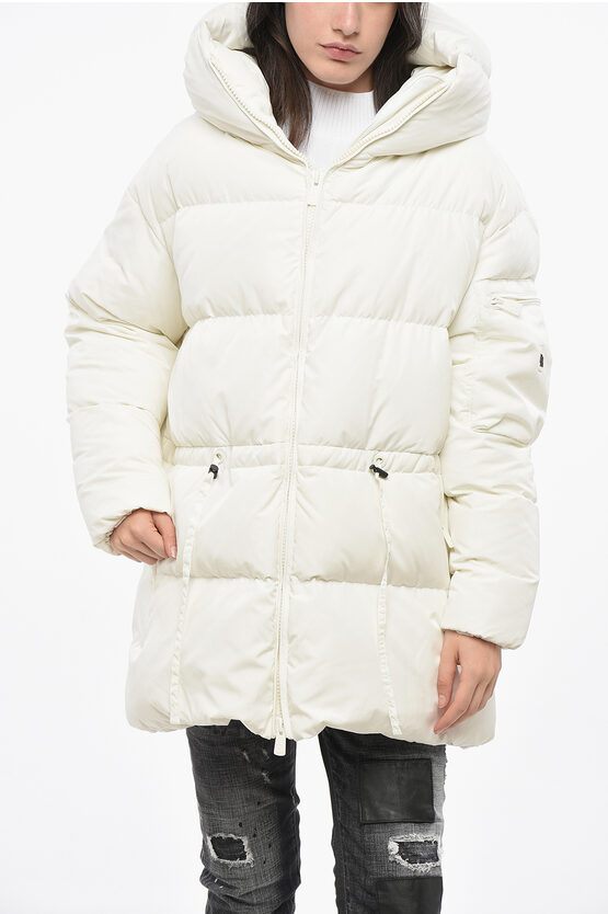 Bacon Solid Color Cloud78 Down Jacket With Hood Grösse Xs In White