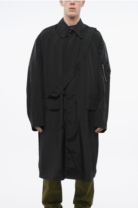 Random Identities Solid Color Coat With Flap Pockets