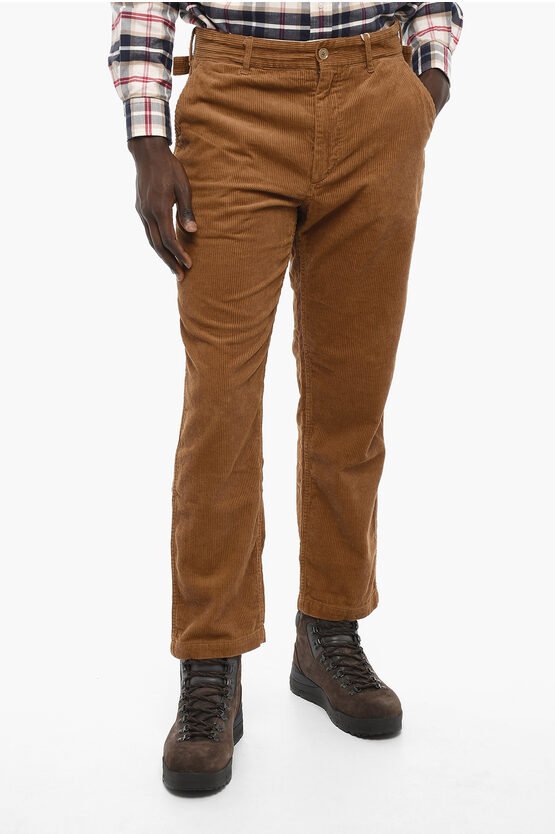 Engineered Garments Solid Colour Corduroy Trousers In Brown