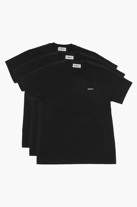 Shop Ambush Solid Color Cotton 3 Pairs T-shirt Set