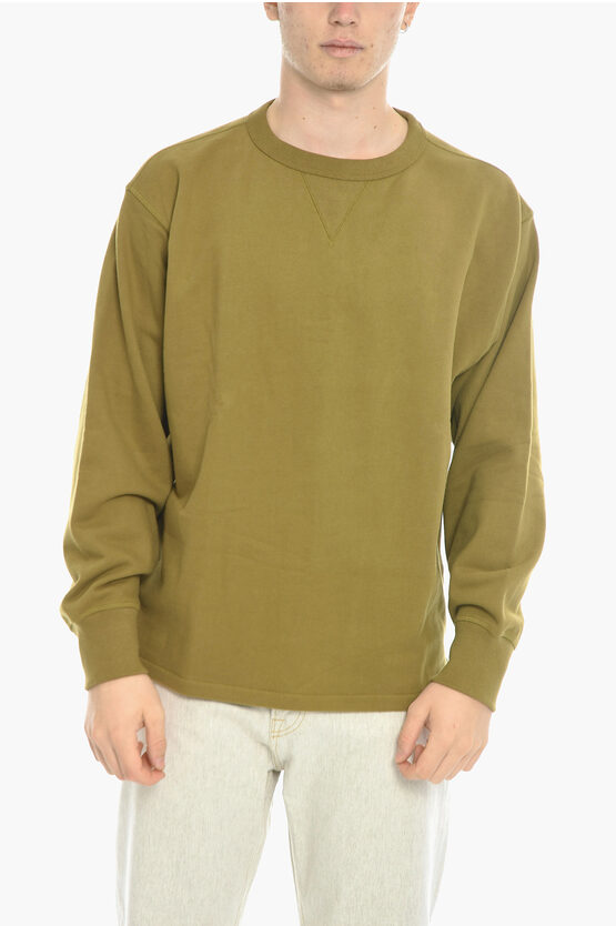 Shop Levi's Solid Color Cotton Crew-neck Sweatshirt