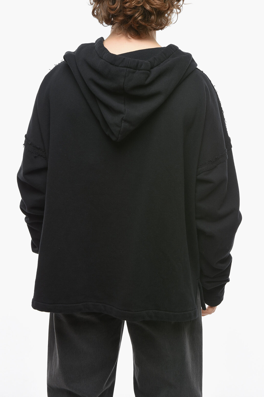 Cotton solid online hoodie