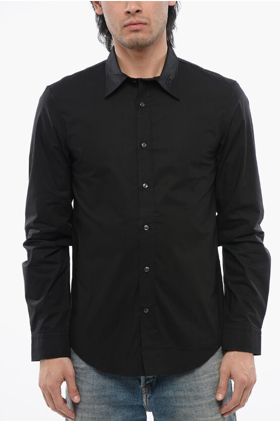 Diesel Solid Color Cotton Poplin S-ben-cl-a Shirt