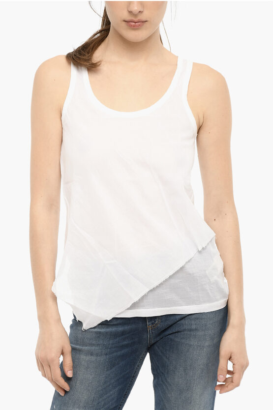 Woolrich Solid Color Cotton Tank Top In White