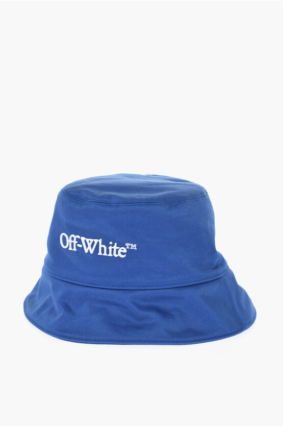 Off-white Solid Color Cotton Twill Drill Bookish Bucket Cap
