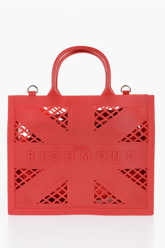 John Richmond Solid Color Cracov Tote Bag With Cut-out Details