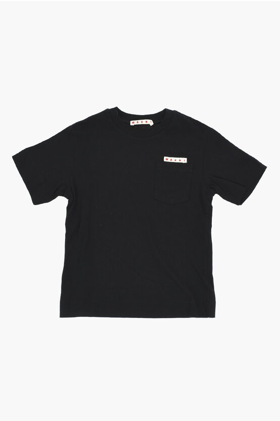 Marni Solid Color Crew-neck T-shirt With Breast Pocket