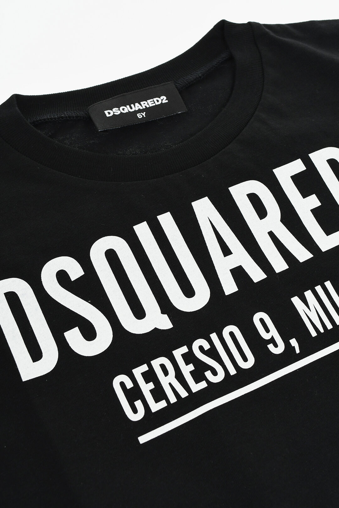 0401~Crew-neck T-shirt with Contrasting Logo Print main image 1