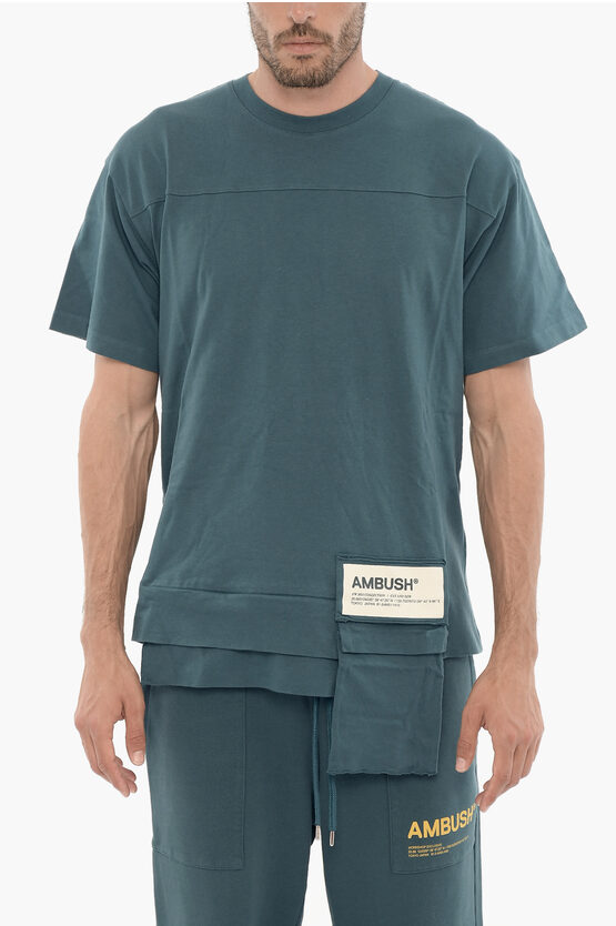 Ambush Solid Color Crew-neck T-shirt With Pocket