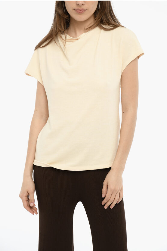 Vince Solid Colour Crew-neck T-shirt In Neutral