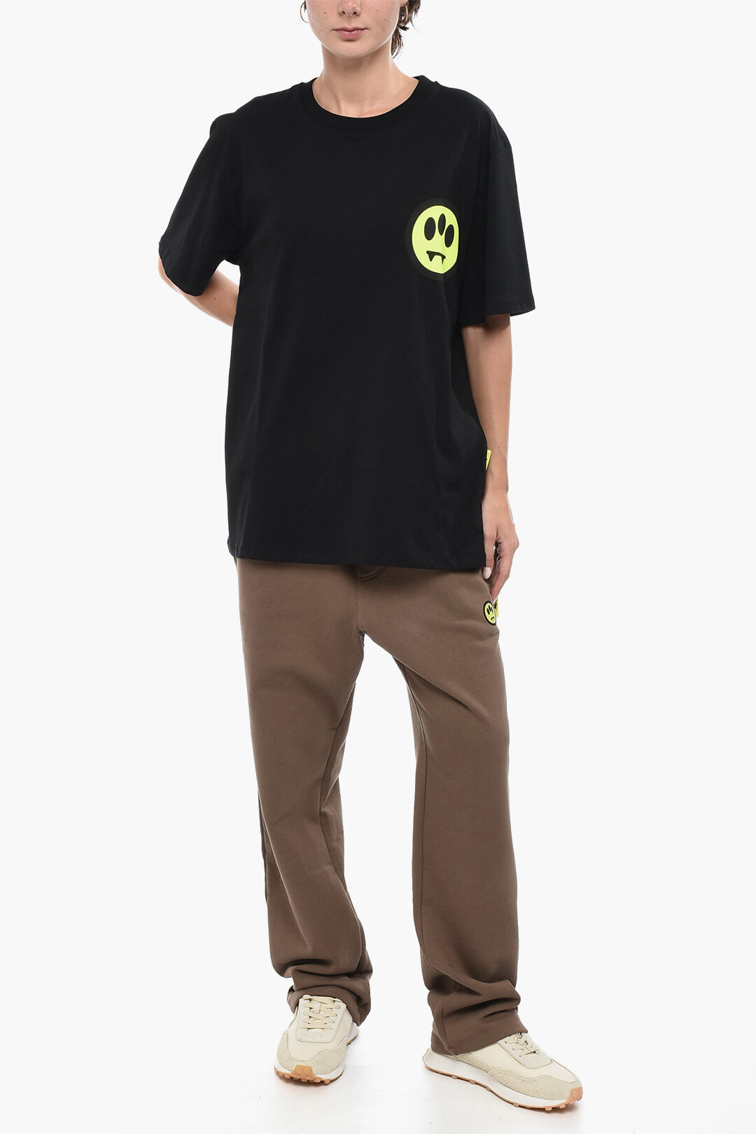 Tシャツ・カットソー BARROW Men T-shirt Sand S5BWUATH084 092 Cotton T.shirt BARROW - Nugnes1920