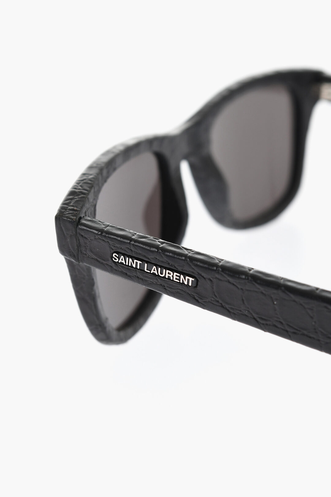 Saint Laurent Solid Color Crocodile Effect Sunglasses women - Main Image