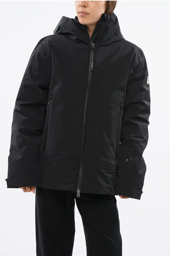 Pyrenex Solid Color Down Jacket With 2 Pockets And Hood In Black