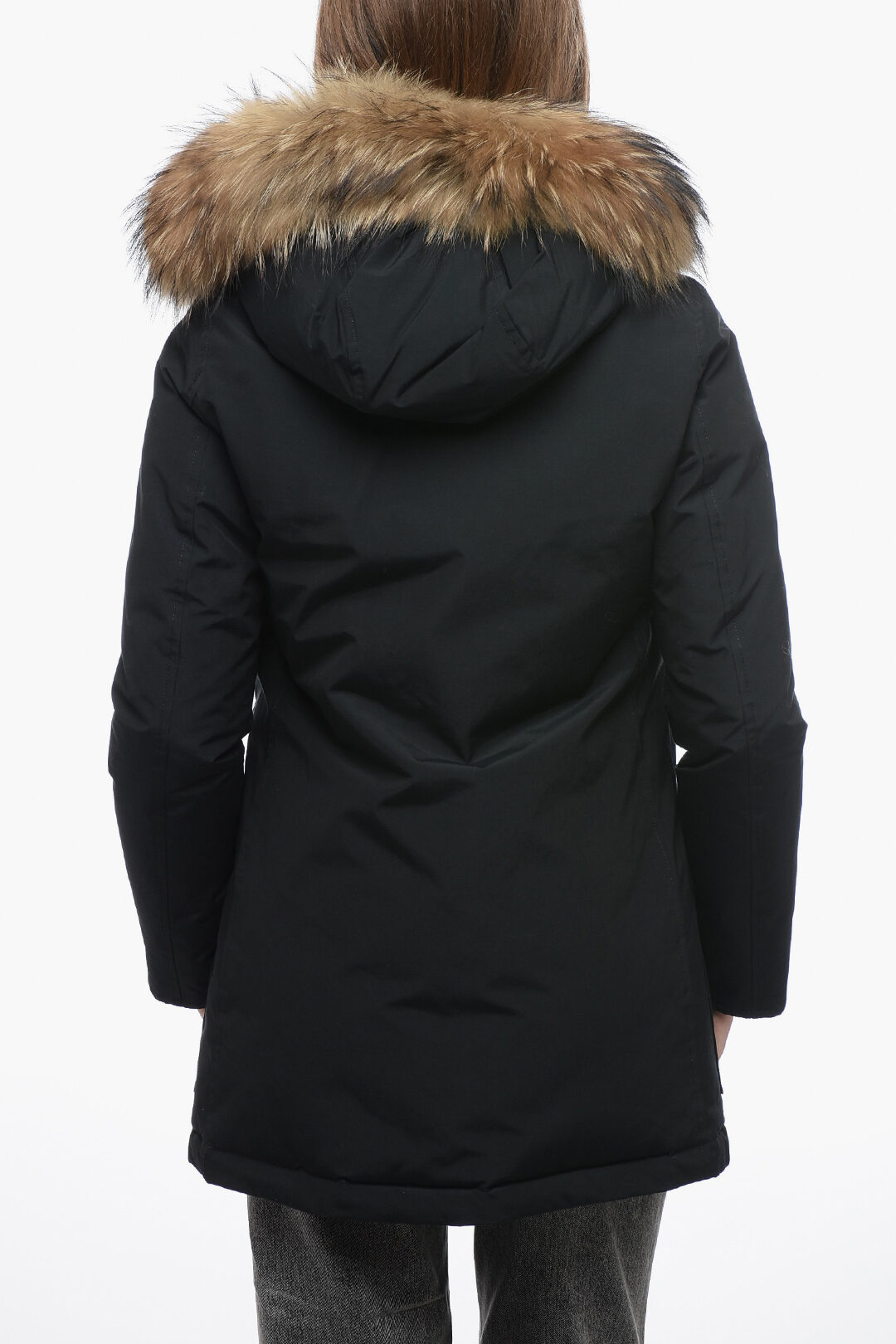 Women's Solid Color  Down Jacket Mid-length Korean Style Loose Thick Coat Warm Cotton Coat Large Fur Collar Winter Quilted Jacket
