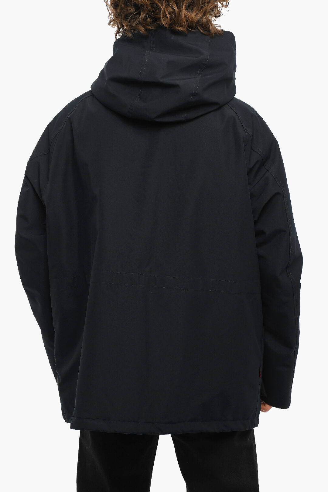 Woolrich Solid Color Down Jacket With Hood Men Glamood Outlet woolrich-solid-color-down-jacket-with-hood-men-glamood-outlet