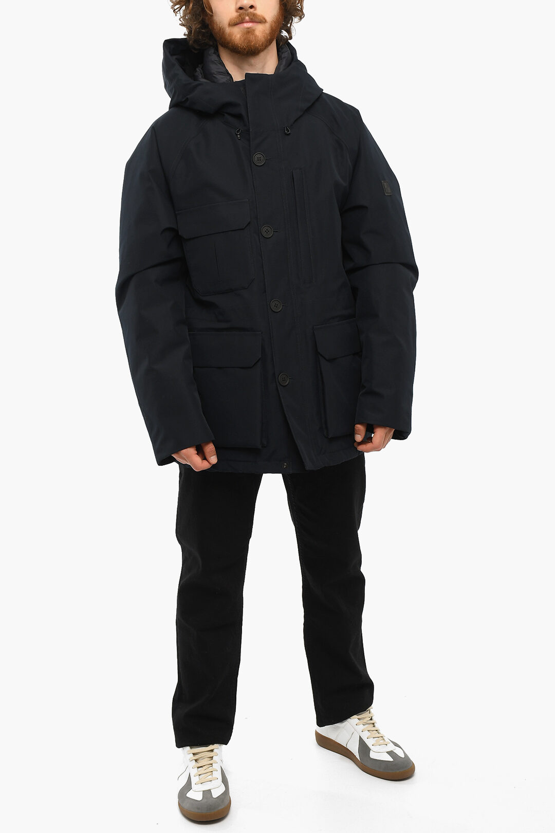 Woolrich Solid Color Down Jacket With Hood Men Glamood Outlet woolrich-solid-color-down-jacket-with-hood-men-glamood-outlet
