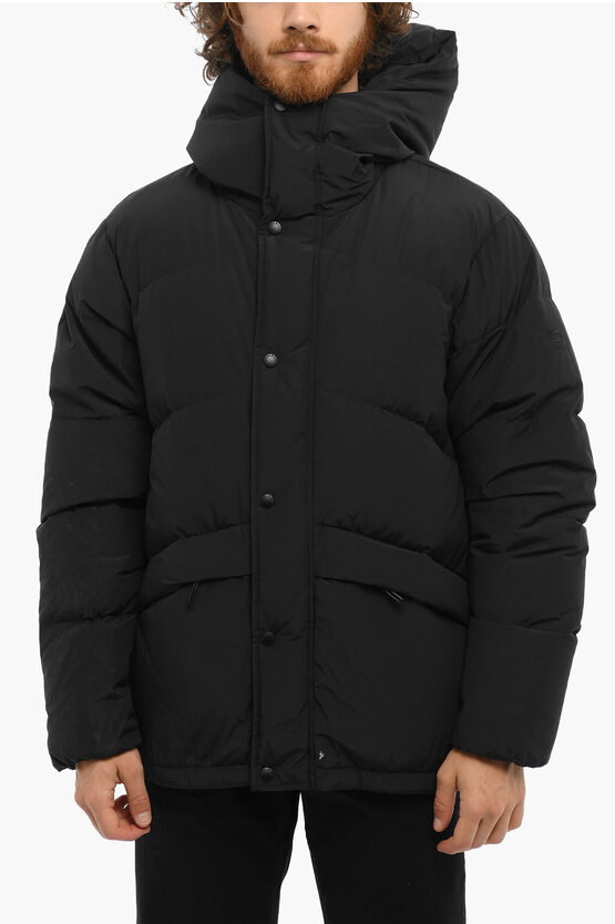 Woolrich Solid Color Down Jacket With Hood In Black