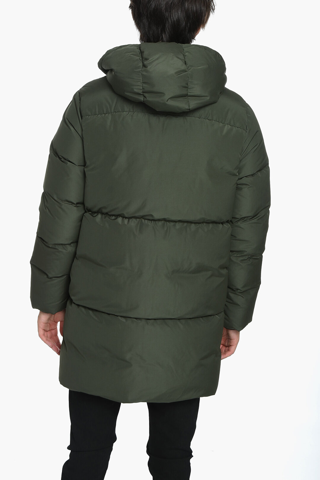 A.P.C. Solid Color Down Jacket with Hood men Glamood Outlet