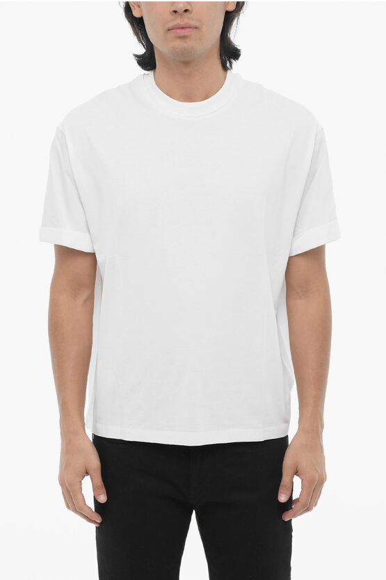 Neil Barrett Solid Color Easy Fit Crew-neck T-shirt In White