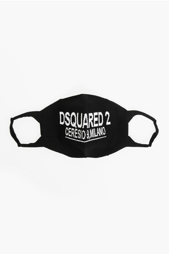 Dsquared2 Solid Color Face Mask With Contrasting Logo