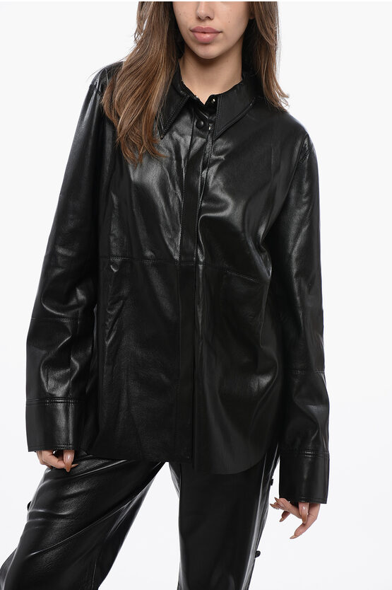 Solid Color Faux Le… - image