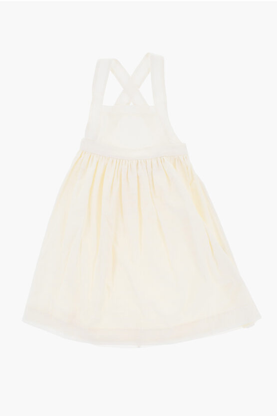 Bonpoint Solid Color Flared Dress In Neutral
