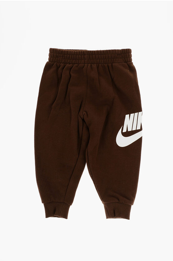 Solid Color Fleeced Cotton Hoodie and Joggers Set