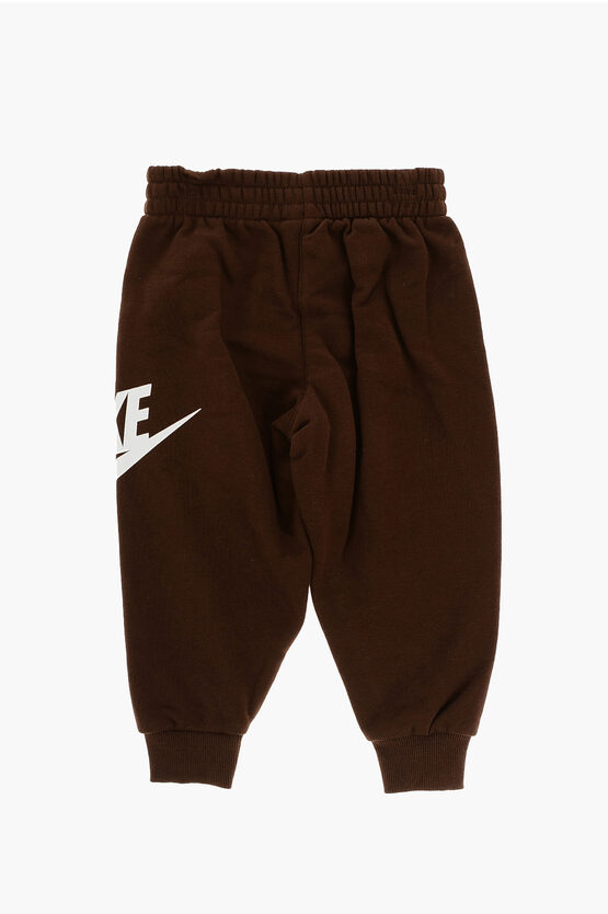 Solid Color Fleeced Cotton Hoodie and Joggers Set