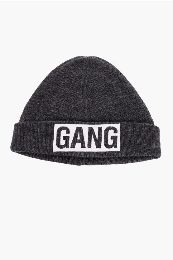 Shop Neil Barrett Solid Color Gang Beanie With Contrasting Detail