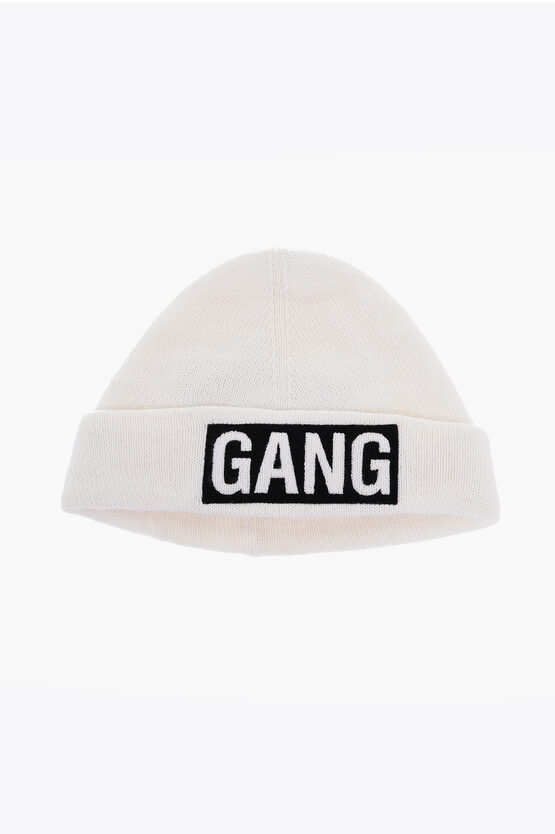 Shop Neil Barrett Solid Color Gang Beanie With Contrasting Detail