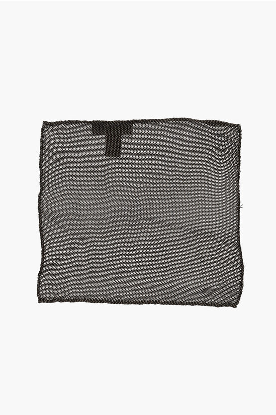 Dsquared2 Solid Color Gauzed Silk Pocket Square