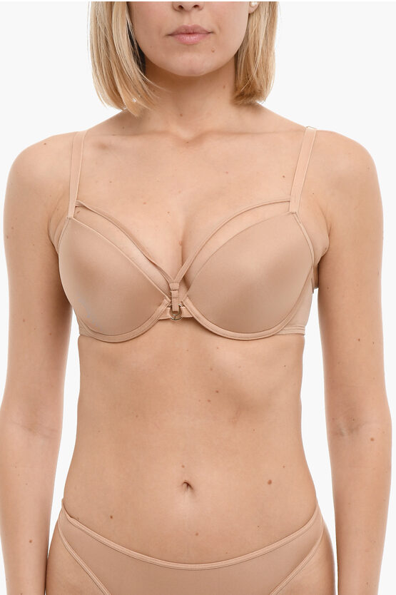 Marlies Dekkers Solid Color Glossy Bra With Cut-out Details In Black
