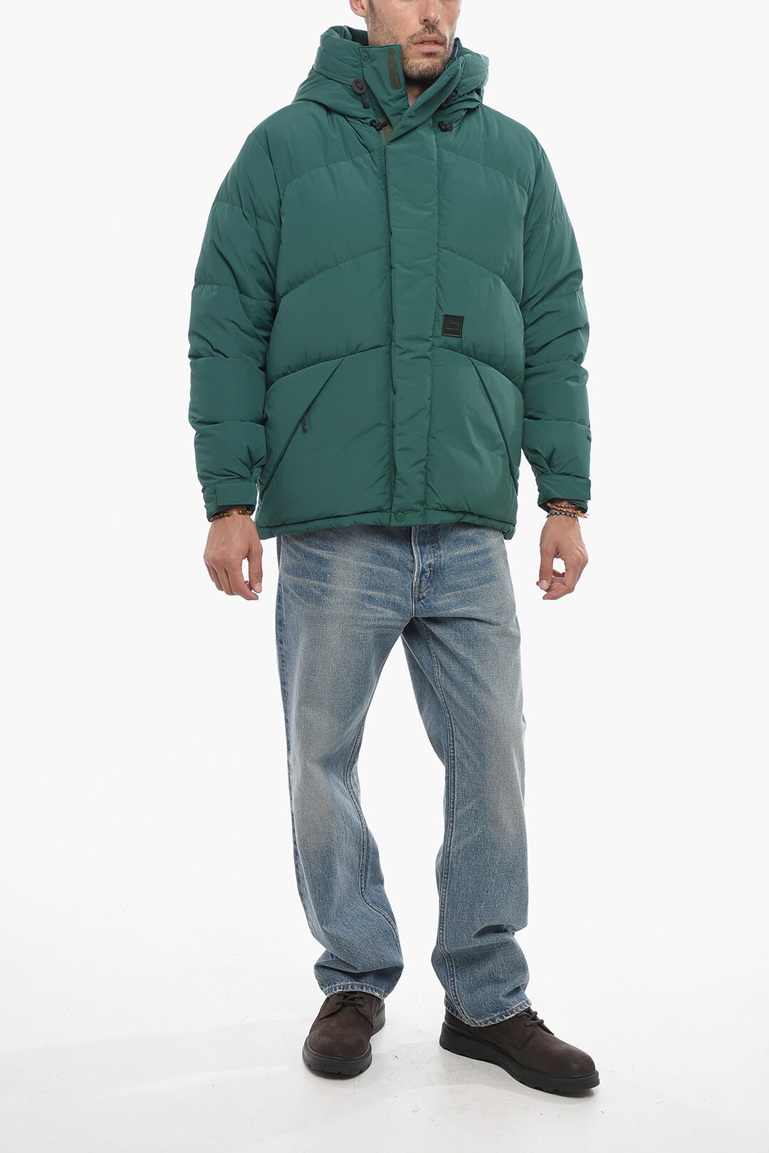 Woolrich Men's Lightweight Microfibre Down Jacket - Dark
