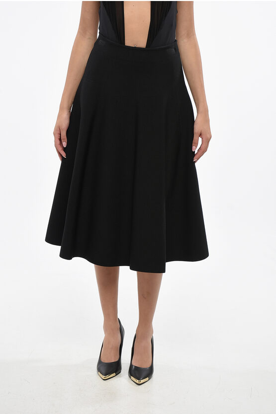 The Row Solid Color Harley Circle Skirt In Black