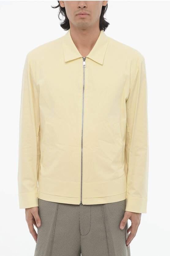 Neil Barrett Solid Color Harrington Jacket With Zip Closure