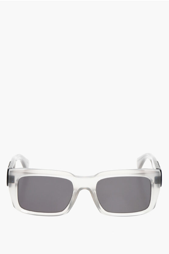 Off-white Solid Color Hays Sunglasses With Embossed Logo In Gray