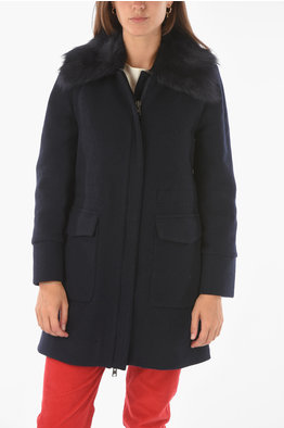 Outlet Woolrich women Coats Midnight blue Spring Summer sale