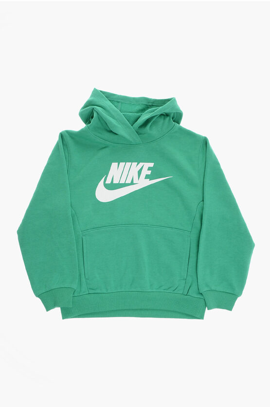 Solid Color Hoodie and Joggers Set with Printed Logo