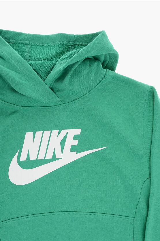 Solid Color Hoodie and Joggers Set with Printed Logo