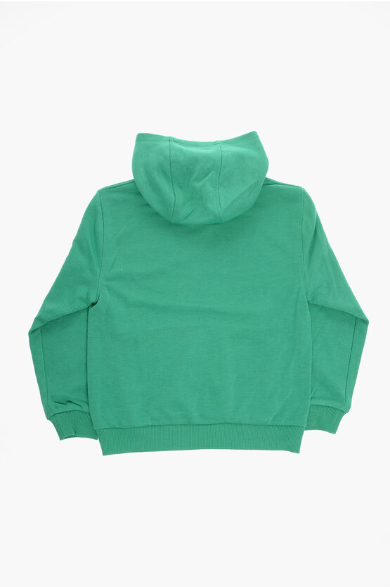 Solid Color Hoodie and Joggers Set with Printed Logo