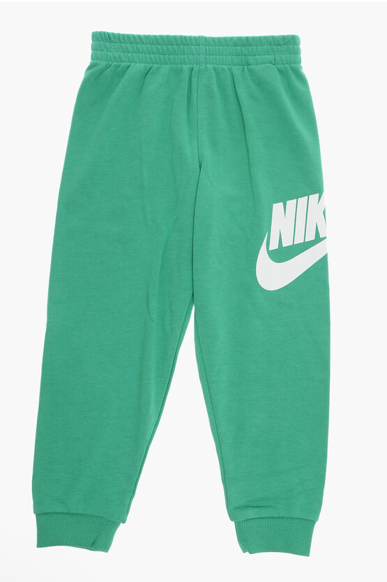 Solid Color Hoodie and Joggers Set with Printed Logo