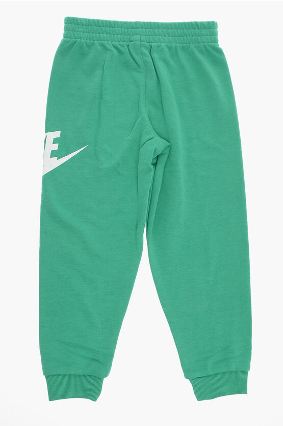 Solid Color Hoodie and Joggers Set with Printed Logo
