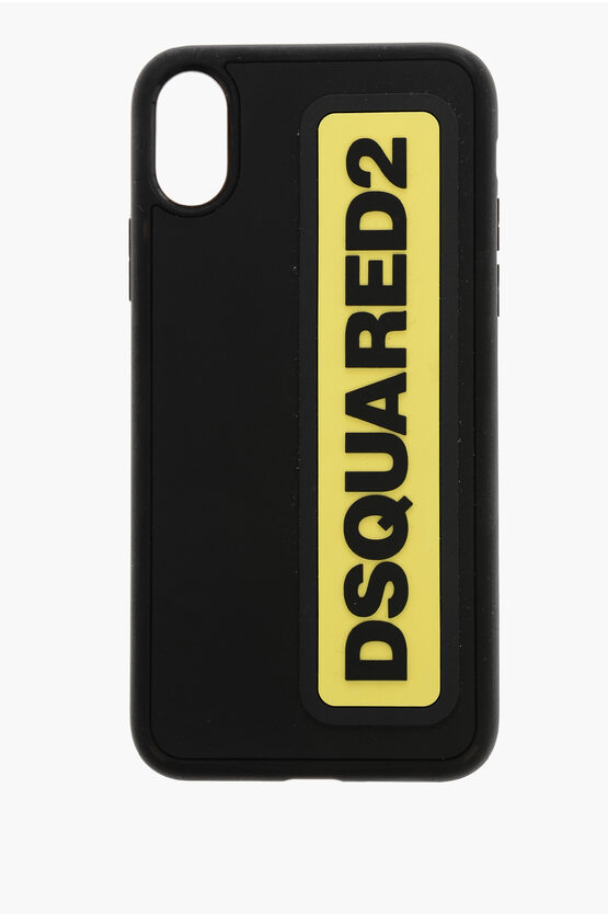 DSQUARED2 SOLID COLOR IPHONE X CASE WITH CONTRASTING DETAIL