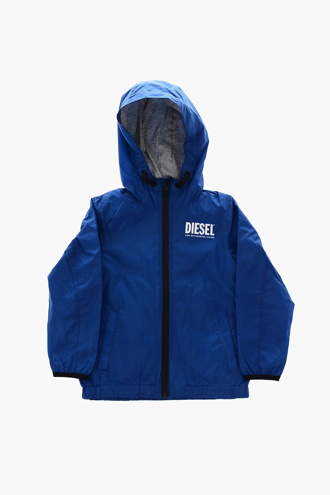 diesel blue hooded windbreaker