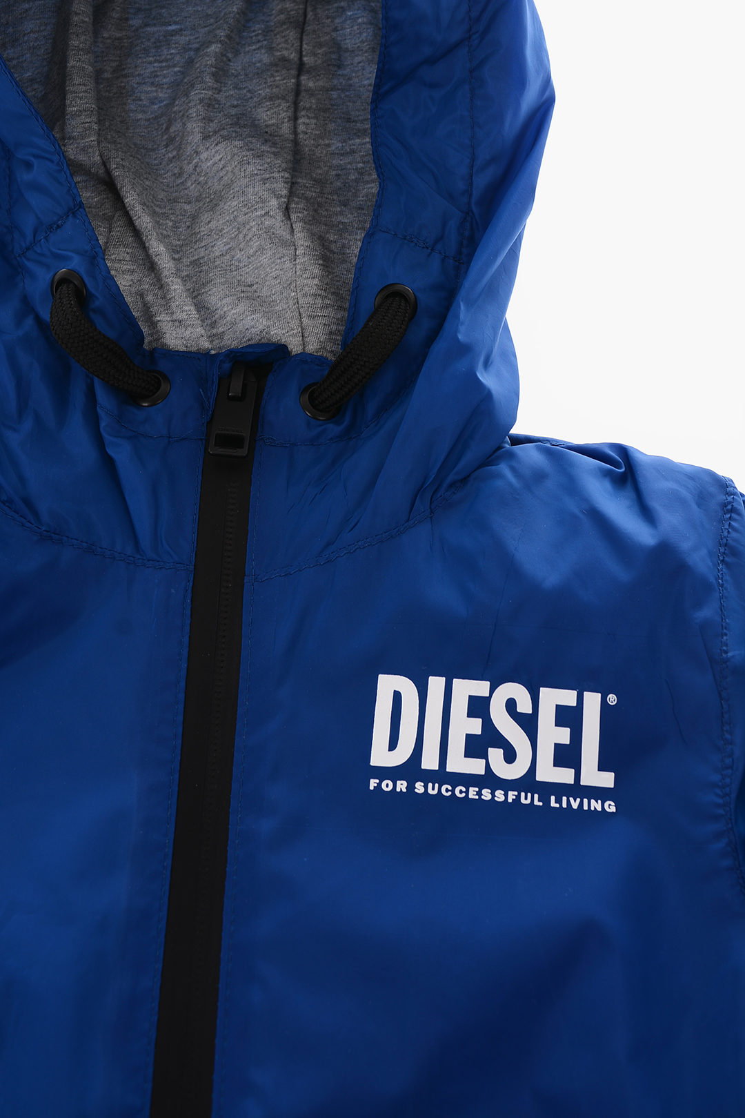 diesel blue hooded windbreaker