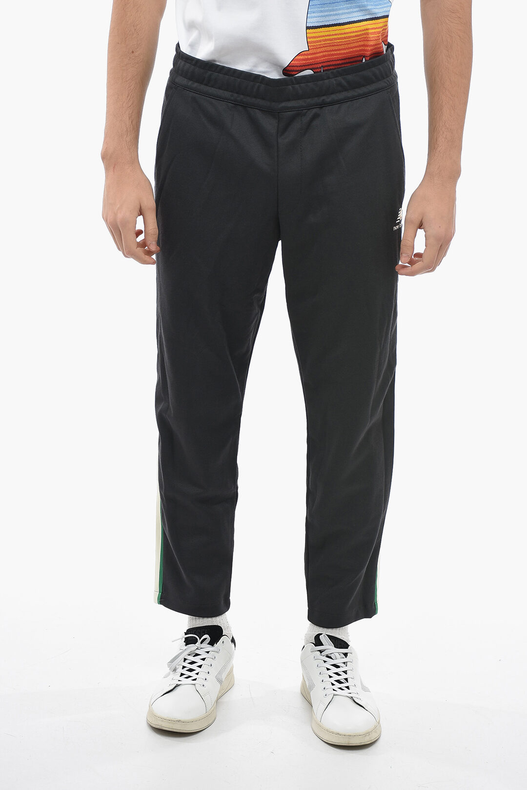 New Balance Solid Color Joggers with Contrasting Side Bands men