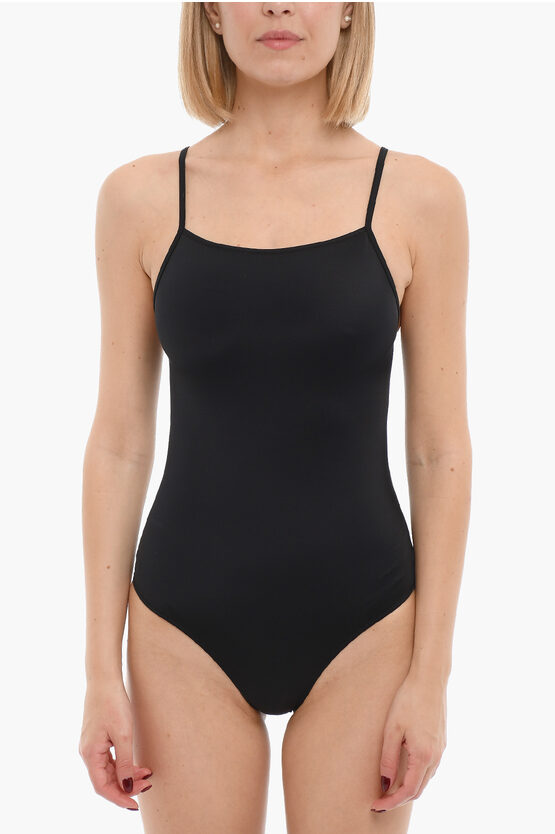Samsoe & Samsoe Solid Color Kari One-piece Swimsuit In Black